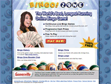 Tablet Screenshot of bingozone.com